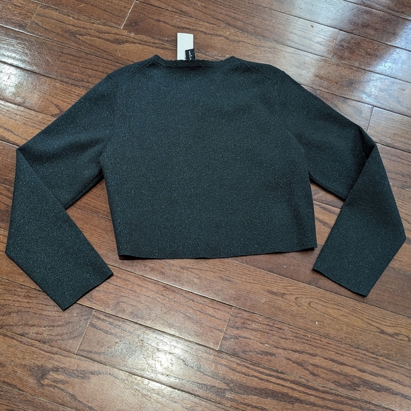 BNWT Needle and Thread Pointelle Knit Crop Cardigan - Emerald - size 10 - Picture 6 of 11